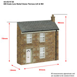 OO Gauge Bachmann Scenecraft 44-0220B Low Relief Stone Terrace Right Hand Door Green
