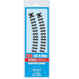 OO9 Gauge PECO ST-412 Double Curve, 1st Radius (Pack of 4)