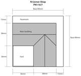 METCALFE PN116 N SCALE CORNER SHOP & PUB IN RED BRICK