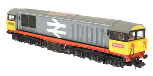 N Gauge Dapol 2D-058-001 Class 58 58003 in Railfreight grey with red stripe