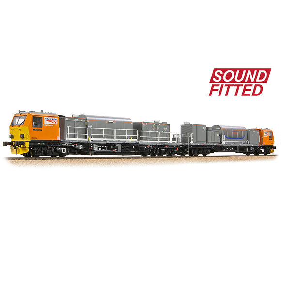 Bachmann 31-579SF OO Gauge Windhoff MPV 2-Car Set Network Rail Orange SOUND FITTED