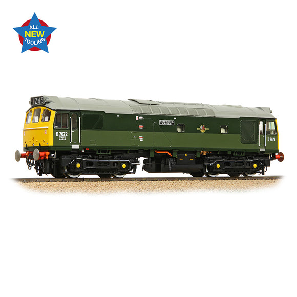 OO Gauge Bachmann 32-334 Class 25/3 D7672 'Tamworth Castle' BR Two-Tone Green (Full Yell. Ends)