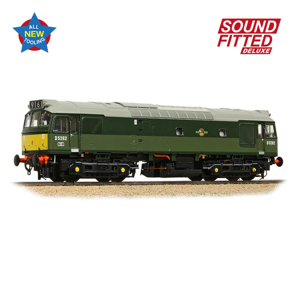 OO Gauge Bachmann 32-341SFX Class 25/2 D5282 BR Two-Tone Green (Small Yellow Panels) SOUND FITTED DELUXE