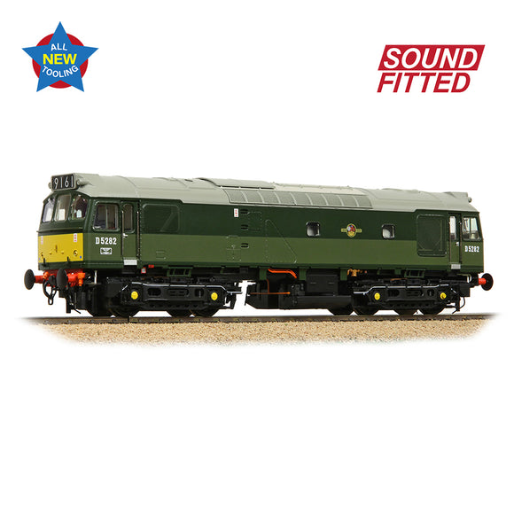 OO Gauge Bachmann 32-341SF Class 25/2 D5282 BR Two-Tone Green (Small Yellow Panels) SOUND FITTED