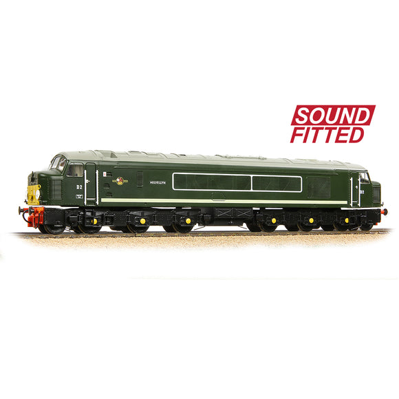 OO Gauge Bachmann 32-653SF Class 44 Disc Headcode D2 'Helvellyn' BR Green (Small Yellow Panels) SOUND FITTED