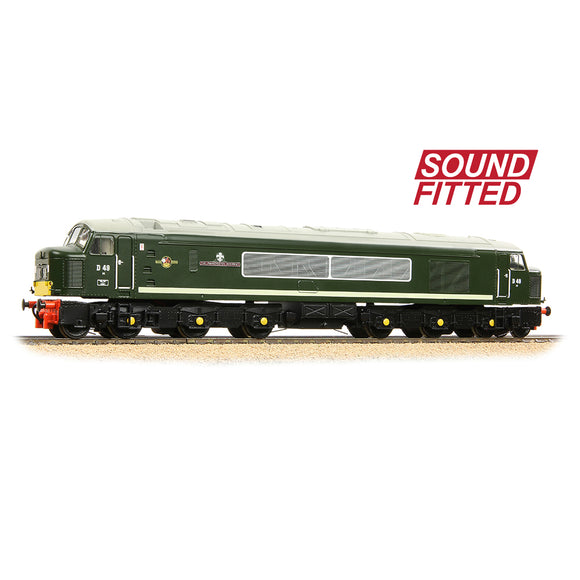 OO Gauge Bachmann 32-678ASF Class 45 Split Centre H/C D49 'The Manchester Regiment' BR Green (Small Yellow Panels) SOUND FITTED