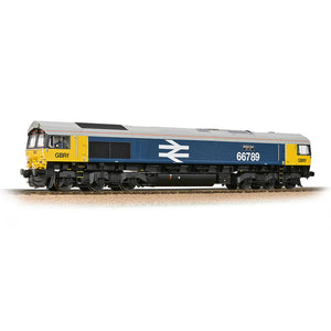 Bachmann 32-740 OO Gauge  Class 66/7 66789 "British Rail 1948-1997" in BR large logo blue with GBRf branding