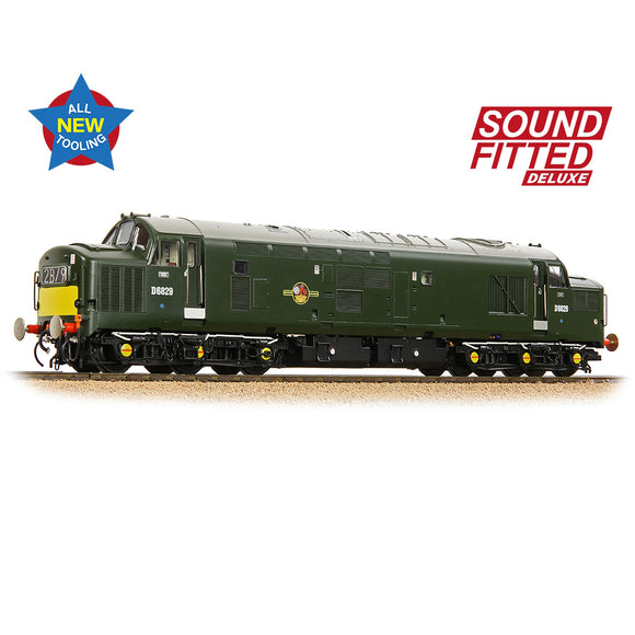 Bachmann 35-306SFX OO Gauge Class 37/0 Centre Headcode D6829 BR Green (Small Yellow Panels) SOUND FITTED DELUXE