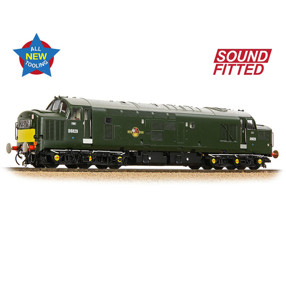 Bachmann 35-306SF OO Gauge Class 37/0 Centre Headcode D6829 BR Green (Small Yellow Panels) SOUND FITTED