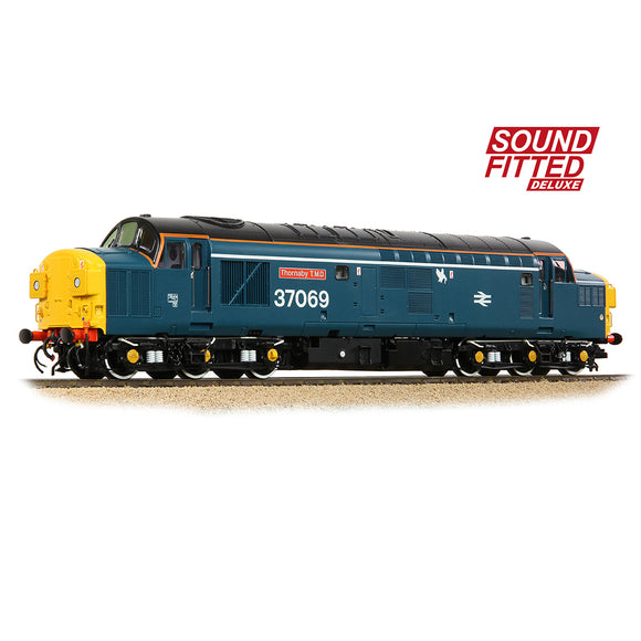 OO Gauge Bachmann 35-312SFX Class 37/0 Split Headcode 37069 'Thornaby TMD' BR Blue (White Stripe) SOUND FITTED DELUXE