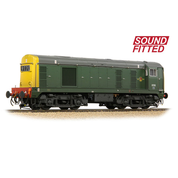 OO Gauge Bachmann 35-360SF Class 20/0 Headcode Box 8156 BR Green (Full Yellow Ends) Weathered SOUND FITTED