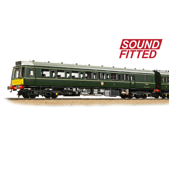 OO Gauge Bachmann 35-503SF Class 117 3-Car DMU R334 BR Green (Small Yellow Panels) SOUND FITTED