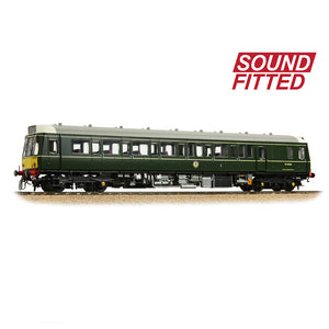 OO Gauge Bachmann 35-528SF Class 121 Single-Car DMU W55028 BR Green (Small Yellow Panels) SOUND FITTED