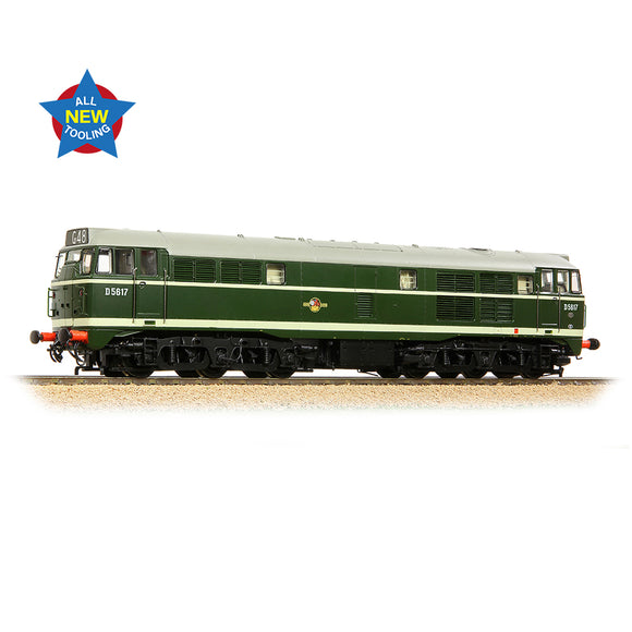 OO Gauge Bachmann 35-801A Class 30 D5617 BR Green (Late Crest)