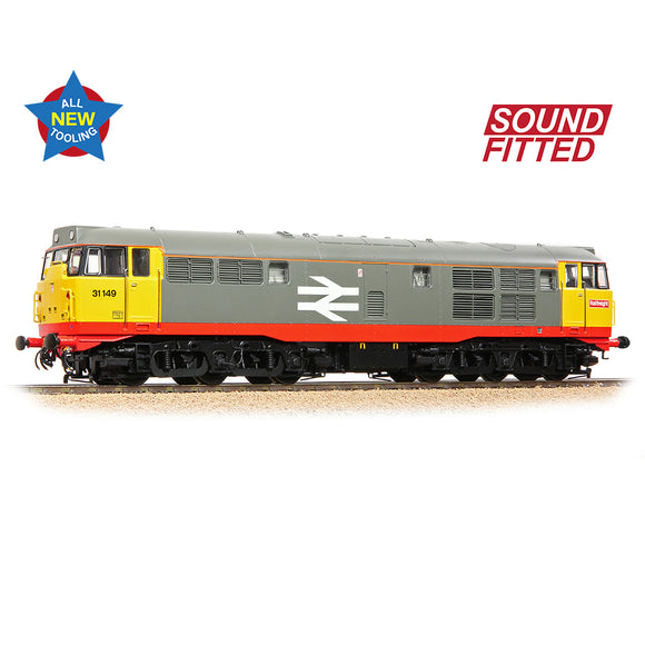 OO Gauge Bachmann 35-821ASF Class 31/1 Refurbished 31149 BR Railfreight (Red Stripe) SOUND FITTED