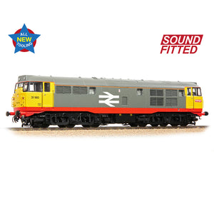 OO Gauge Bachmann 35-821SF Class 31/1 Refurbished 31180 BR Railfreight (Red Stripe) SOUND FITTED