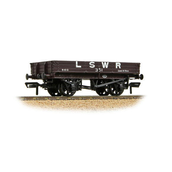 OO Gauge Bachmann 37-940A 3 Plank Wagon LSWR Brown
