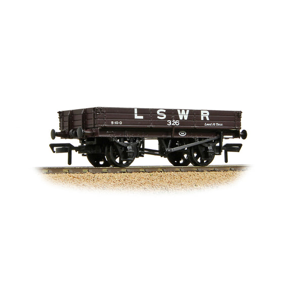 OO Gauge Bachmann 37-940 3 Plank Wagon LSWR Brown
