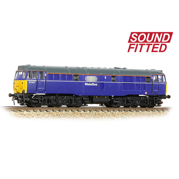 N Gauge Graham Farish 371-137TLSF Class 31/4 Refurbished 31407 Mainline Freight SOUND FITTED