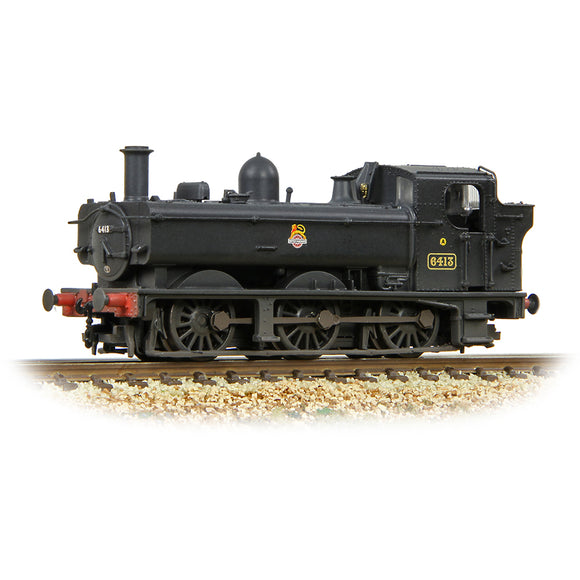 N Gauge Graham Farish 371-986C GWR 64XX Pannier Tank 6413 BR Black (Early Emblem) Weathered