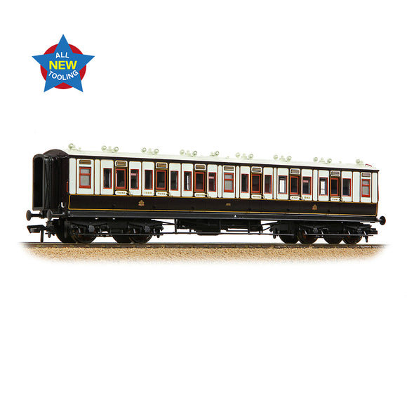 OO Gauge Bachmann 39-860 LNWR 50ft Arc Roof Tri-Composite Corridor LNWR Dark Claret & White