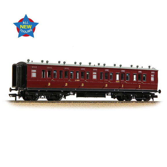 OO Gauge Bachmann 39-863 LNWR 50ft Arc Roof Composite Corridor LMS Crimson Lake