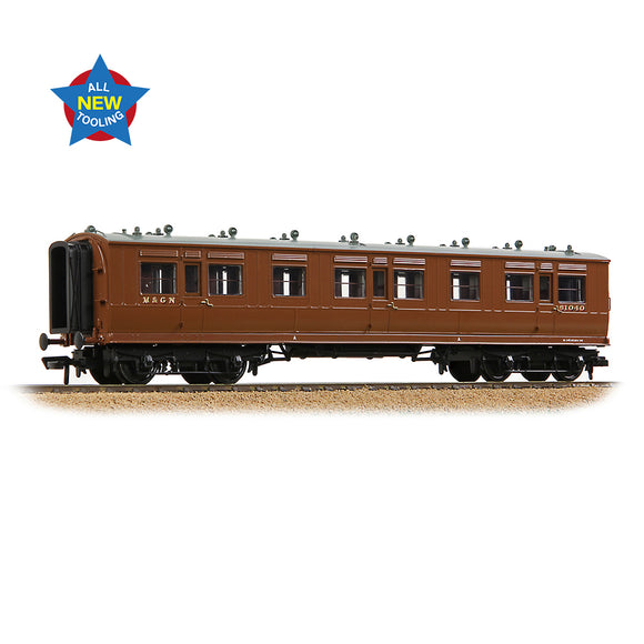 OO Gauge Bachmann 39-871A LNWR 50ft Arc Roof Third Corridor M&GN Brown