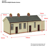 OO Gauge Bachmann Scenecraft 44-0187B S&DJR Wooden Station Building Chocolate and Cream