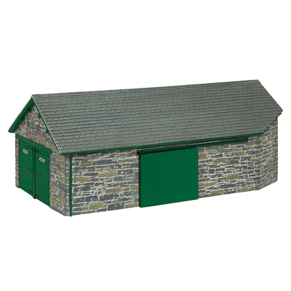 OO9 Gauge Bachmann Scenecraft 44-0197G Narrow Gauge (OO9) Harbour Station Goods Shed - Green