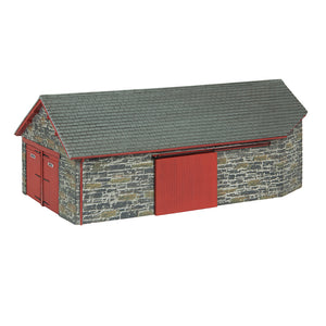 OO9 Gauge Bachmann Scenecraft 44-0197R Narrow Gauge (OO9) Harbour Station Goods Shed - Red