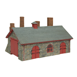 OO9 Gauge Bachmann Scenecraft 44-0198R Narrow Gauge (OO9) Blacksmith's and Wagon Workshop Red