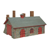 OO9 Gauge Bachmann Scenecraft 44-0198R Narrow Gauge (OO9) Blacksmith's and Wagon Workshop Red