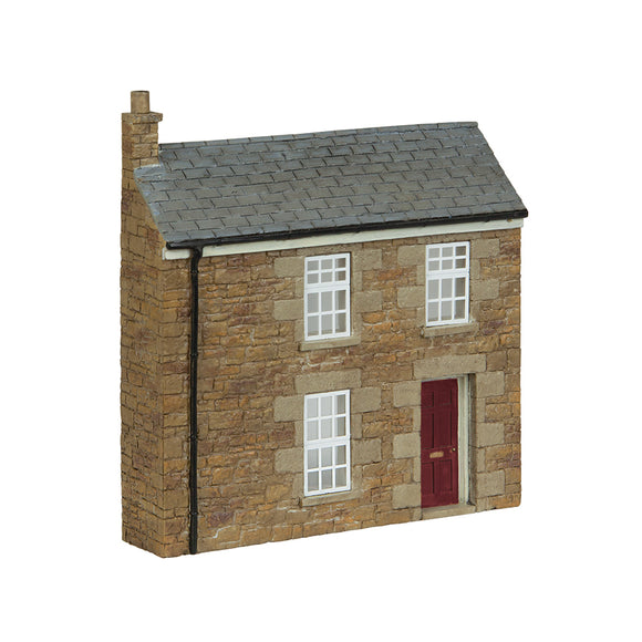 OO Gauge Bachmann Scenecraft 44-0220A Low Relief Stone Terrace Right Hand Door Red