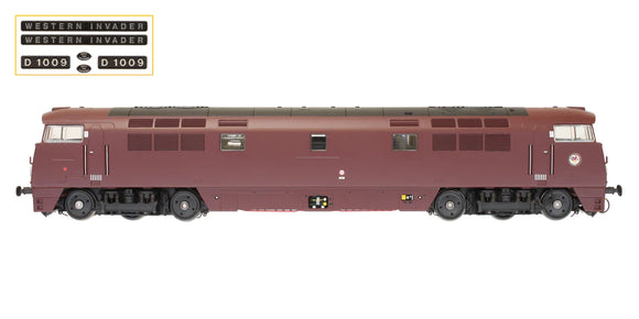 Dapol 4S-003-021 OO Gauge Class 52 D1009 Western Invader BR Maroon Small Yellow Panel