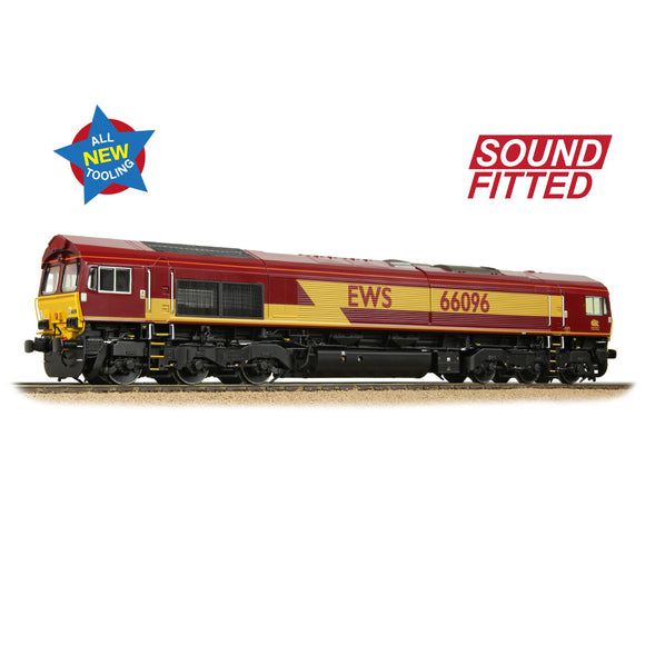 OO Gauge Bachmann 50-000ASF Class 66/0 66096 EWS Red & Gold SOUND FITTED