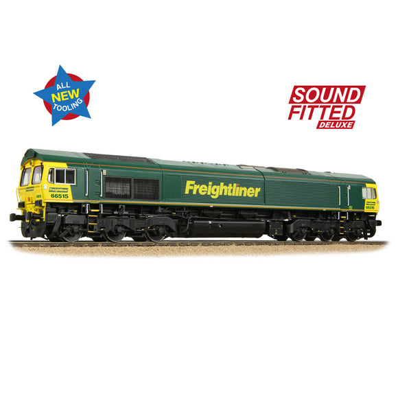 OO Gauge Bachmann 50-001SFX Class 66/5 66515 Freightliner Green SOUND FITTED DELUXE