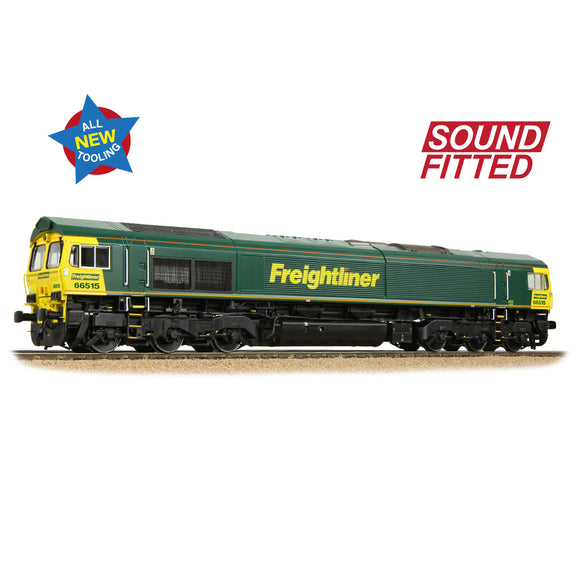 OO Gauge Bachmann 50-001SF Class 66/5 66515 Freightliner Green SOUND FITTED (Copy)
