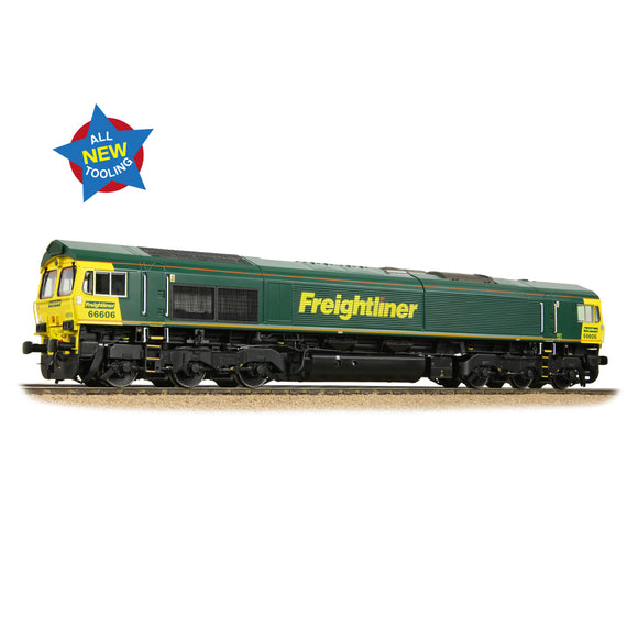 OO Gauge Bachmann 50-002 Class 66/6 66606 Freightliner Green