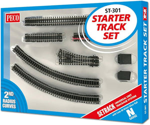 N Gauge PECO ST-301 Starter Track Set - 2nd Radius