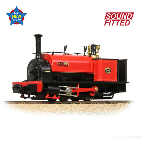NG7/O-16.5 Gauge Bachmann Narrow Gauge 71-025SF Quarry Hunslet 0-4-0ST 'Alice' Dinorwic Quarry Red SOUND FITTED