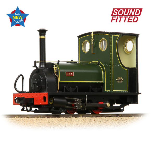 NG7/O-16.5 Gauge Bachmann Narrow Gauge 71-028SF Quarry Hunslet 0-4-0ST 'Una' Lined Green SOUND FITTED