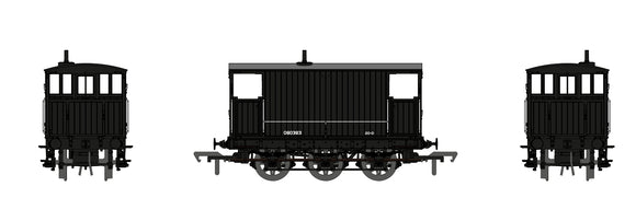 Rapido Trains UK 931010 OO Gauge SECR 6 Wheel Brake Van – No.80383 – BR Engineers Black