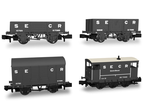 N Gauge Rapido Trains 942001 SECR Wagons Pack 1 – SECR Livery Freight Train