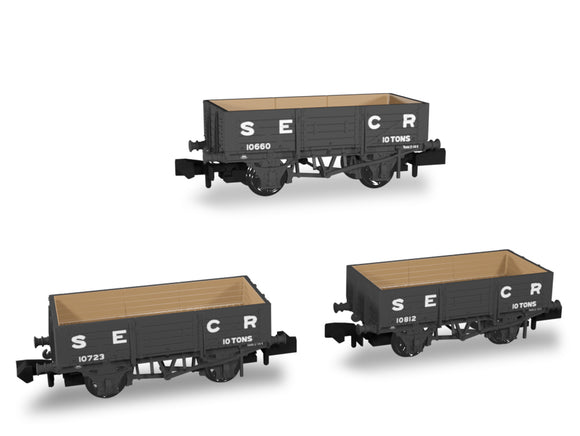 N Gauge Rapido Trains 942002 SECR Wagons Pack 2 – SECR Livery 5 Planks