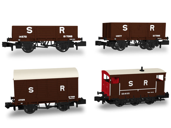 N Gauge Rapido Trains 942005 SECR Wagons Pack 1 – SR Pre-1936 Livery Freight Train