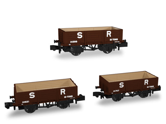 N Gauge Rapido Trains 942006 SECR Wagons Pack 2 – SR Pre-1936 Livery 5 Planks