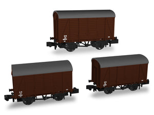 N Gauge Rapido Trains 942012 SECR Wagons Pack 4 – SR Post-1936 Livery 10T Covered Vans