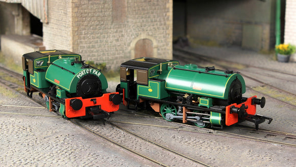 OO Gauge Rapido Trains UK 968501 Port of Par Bagnalls Twin Pack – Lined Dark Green SOUND FITTED