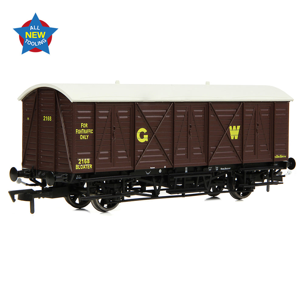 OO Gauge EFE Rail E87057 GWR 10T 'Bloater' Fish Van GWR Brown (GW ...