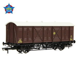 OO Gauge EFE Rail E87059 GWR 10T 'Bloater' Fish Van GWR Brown (Shirtbutton)